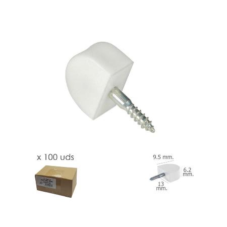 SOPORTE ESTANTERIA TORNILLO PEQUEÑO BLANCO  (CAJA 100 UNIDADES)