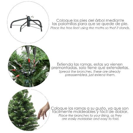 ARBOL DE NAVIDAD 180 CM. SLIM (ESTRECHO) 653 RAMAS PVC