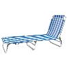 TUMBONA PLAYA CAMPING ARIEL 188X58X24 CMS TEXTILENE AZUL Y BLANCO