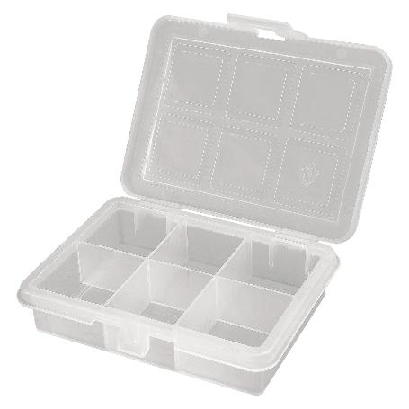 ORGANIZADOR PLASTICO 6 COMPARTIMENTOS 120 X 100 X 28 MM. CAJA ALMACENAJE, MALENTIN ORGANIZADOR, ORGANIZADOR PLASTIC