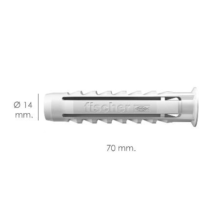 TACO FISCHER SX PLUS Ø 14 X 70 MM. (CAJA DE 20 PIEZAS)