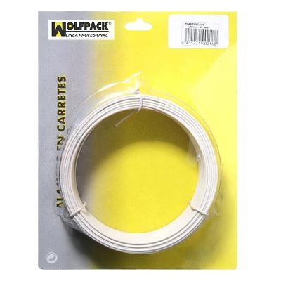 ALAMBRE PLASTIFICADO 1,2 MM. BLANCO (ROLLO 50 METROS)