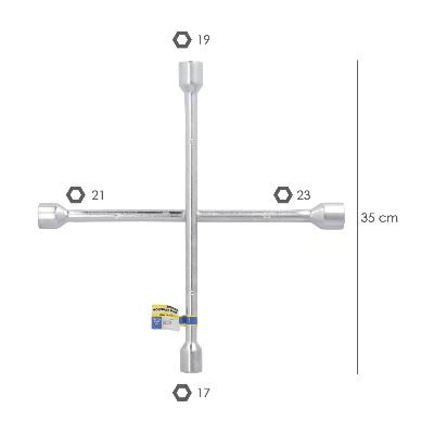 LLAVE CRUZ WOLFPACK 17X19X21X23 MM. PARA COCHE