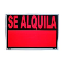 CARTEL SE ALQUILA 70X50 ROJO