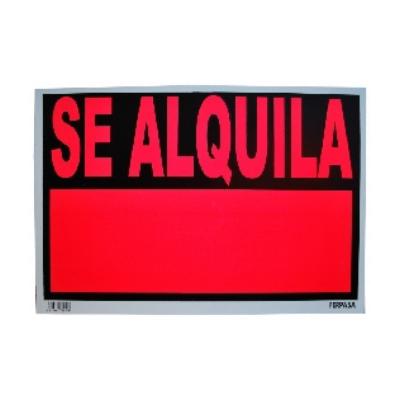 CARTEL SE ALQUILA 70X50 ROJO