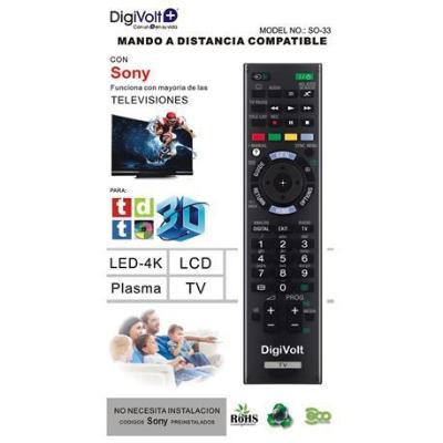 MANDO COMPATIBLE PARA TV SONY SO-33