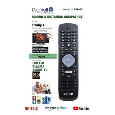 MANDO A DISTANCIA TV UNIVERSAL COMPATIBLE CON PHILIPS PH-42 DIGIVOLT